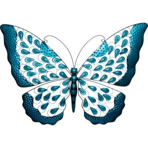Intratuin tuin wanddecoratie vlinder blauw 87 x 2 x 55 cm
