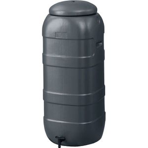 Harcostar regenton 100 liter | kunststof | kleine waterton | zwart | Ø 38 H 92 cm