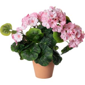 Kunstplant Begonia roze 30 x 30 x 35 cm | in pot | voor binnen | Intratuin