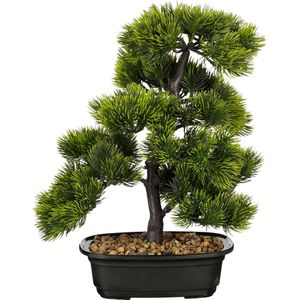 Mica Decorations Bonsai Boompje - 27 x 27 x 33 CM - Groen