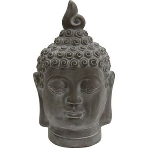Tuinbeeld boeddha grijs 13 x 14 x 24 cm