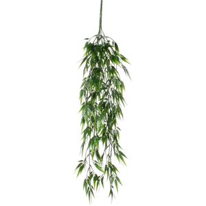 Mica decorations Bamboe kunstplant/hangplant - groen hangend - 76 x 20 cm
