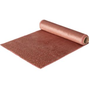 Intratuin tafelloper Strass roze / koper 180 x 35 cm