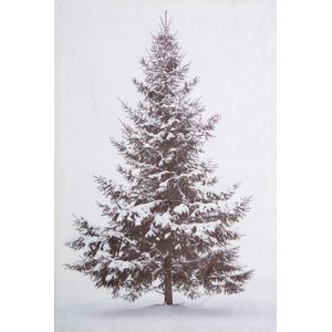 Intratuin canvas met LED verlichting kerstboom 40 x 1,8 x 60 cm