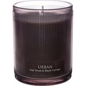 Intratuin geurkaars Urban Oakwood & Blackcurrant grijs 32 uur D 8,3 H 10,8 cm