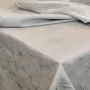 Unique living tafelkleed Crystal zilver 140 x 300 cm