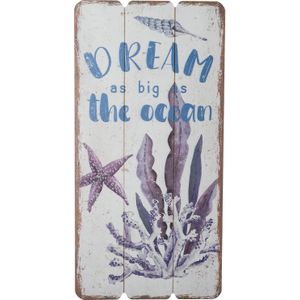Intratuin tuin wandbord Beach zee wit 30 x 60 cm