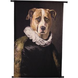 HD Collection wandkleed Hond zwart 112 x 83 cm