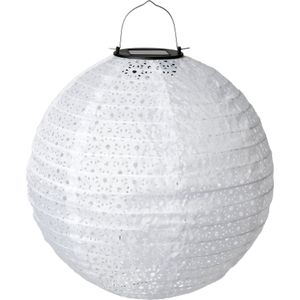 Intratuin solar lampion Bari wit D 25 H 23 cm
