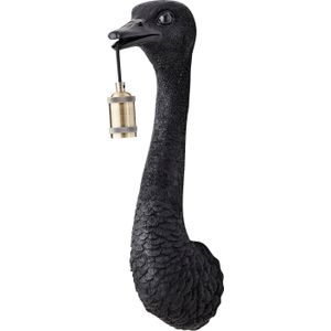 Light & Living wandlamp Ostrich zwart 18 x 16 x 58 cm