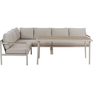 Intratuin - Noe - Loungeset - Beige - Aluminium - 5 Persoons