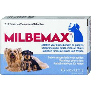 Milbemax ontwormingsmiddel kleine honden en pupp's 4 tabletten