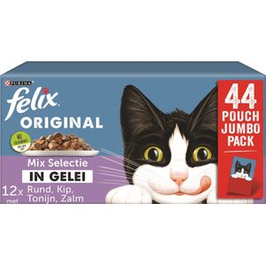 Felix kattenvoer in gelei Original Mix Selectie adult 85 g 44 stuks