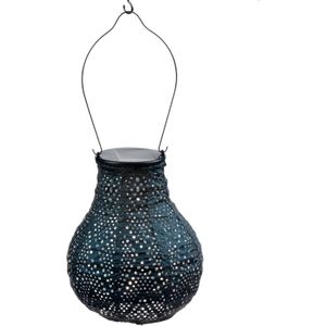 Lumiz solar lampion Ikat petrol D 16 H 20 cm