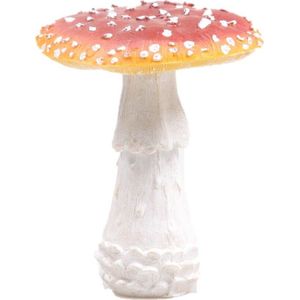 SID tuinbeeld paddenstoel Sander rood / wit 15 x 15 x 18 cm
