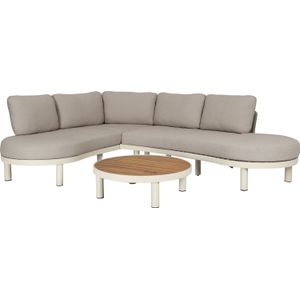 5 persoons loungeset Silvie crème | 199 x 97 cm | Intratuin