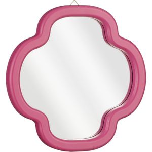 Mica Decorations spiegel Madera roze 28 x 28 x 2,5 cm
