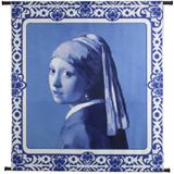 HD Collection wandkleed Meisje met de parel blauw 105 x 108 cm
