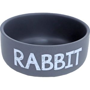 Boon konijnen voerbak Rabbit grijs D 12 H 5 cm