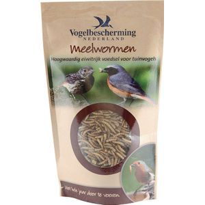 Vogelbescherming Nederland meelwormen in pouche 100 gram