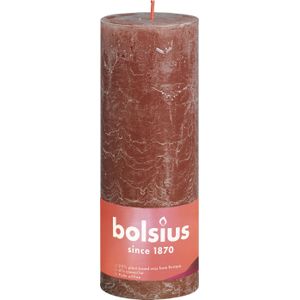 Bolsius stompkaars Rustiek Shine bruin 85 uur D 6,8 H 19 cm