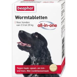 Beaphar wormtablet All-in-One hond 2,5-20 kg 2 stuks