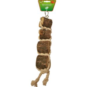 Boon vogel speelgoed touw en hout naturel 26 cm