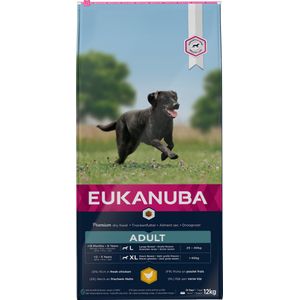 Eukanuba hondenvoer adult (extra) groot kip 12 kg