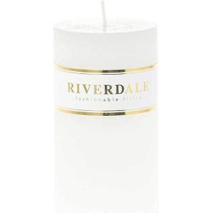 Riverdale stompkaars Pillar wit 60 uur D 7 H 14 cm