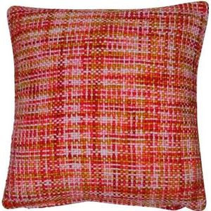Linen & More sierkussen Yara rood / oranje 45 x 45 cm