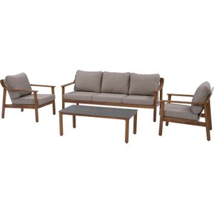5 persoons loungeset Nora naturel | 296 x 256 cm | Intratuin