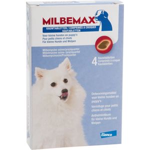 Milbemax ontwormingsmiddel hond klein < 5 kg 4 tabletten