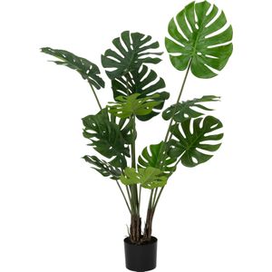 Monstera kunstplant  | Ø 90 H 127 cm | groot | in pot | voor binnen | Intratuin