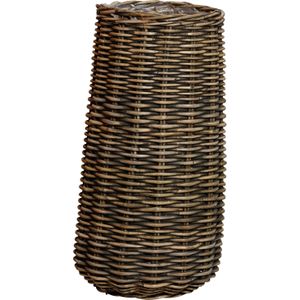 Plantenvaas rattan zwart D 36 H 70 cm