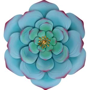 Intratuin tuin wanddecoratie Lorea bloem blauw D 34 H 4 cm