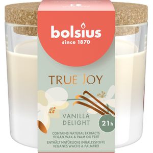 Bolsius geurkaars True Joy Vanilla Delight wit 21 uur D 8,3 H 7,6 cm