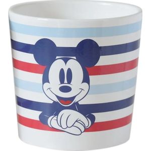 Disney Bloempot binnen Mickey en vrienden gestreept wit / blauw Ø 13 H 14 cm