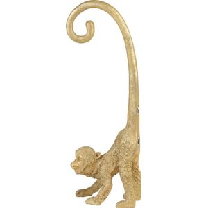 Light & Living wanddecoratie Monkey goud 16,5 x 14,5 x 45,5 cm