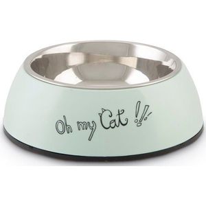 Beeztees kattenvoerbak Oh My Cat groen D 14 cm 160 ml