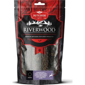 Riverwood natuurlijke snack Butcher vleesstrip hert 150 gram