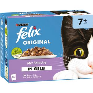 Felix kattenvoer in gelei Original Mix Selectie senior 85 g 12 stuks