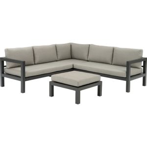 4 persoons loungeset Nola grijs | 228 x 228 cm | Intratuin