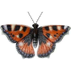 Intratuin tuinwanddecoratie vlinder oranje 45 x 30 x 9 cm