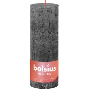 Bolsius stompkaars Rustiek Shine donkergrijs 85 uur D 6,8 H 19 cm