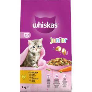 Whiskas kattenvoer droogvoer kip kitten 7 kg