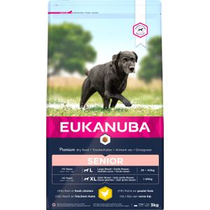 Eukanuba hondenvoer senior (extra) groot kip 3 kg