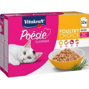 Vitakraft kattenvoer Poésie gevogelte in gelei 85 g 12 stuks