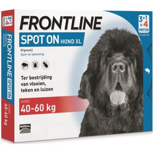 Frontline Spot On hond XL 40-60 kg 4 stuks