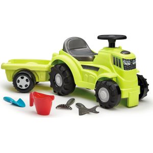 Ecoiffier speelgoed tractor met aanhanger groen 85 x 32 x 28 cm