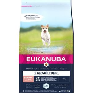 Eukanuba hondenvoer graanvrij zeevis small / medium senior 3 kg